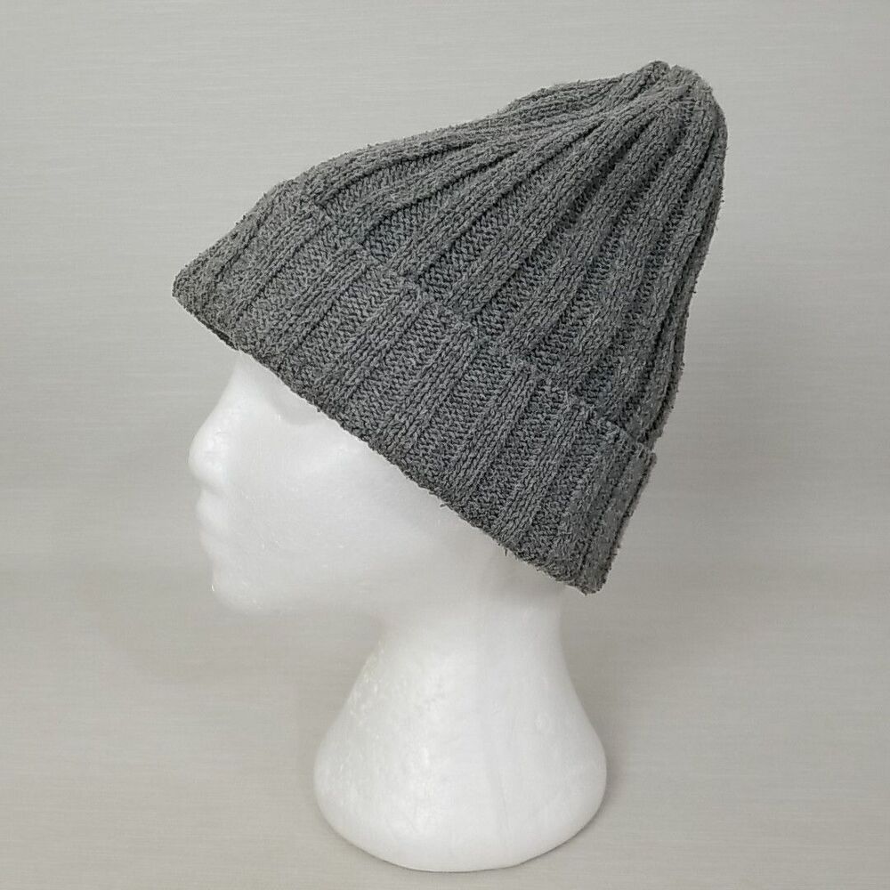 Goodfellow & Co Gray Ribbed Knit Beanie Polyester Large
